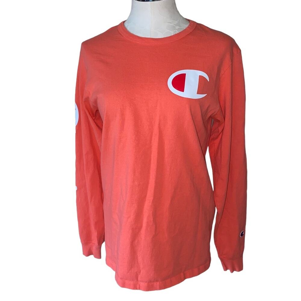 Champion collection Heritage Big C Groovy Papaya Long Sleeve T-Shirt medium